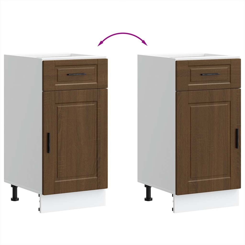 vidaXL Kitchen Base Cabinet Porto Brown Oak Engineered Wood