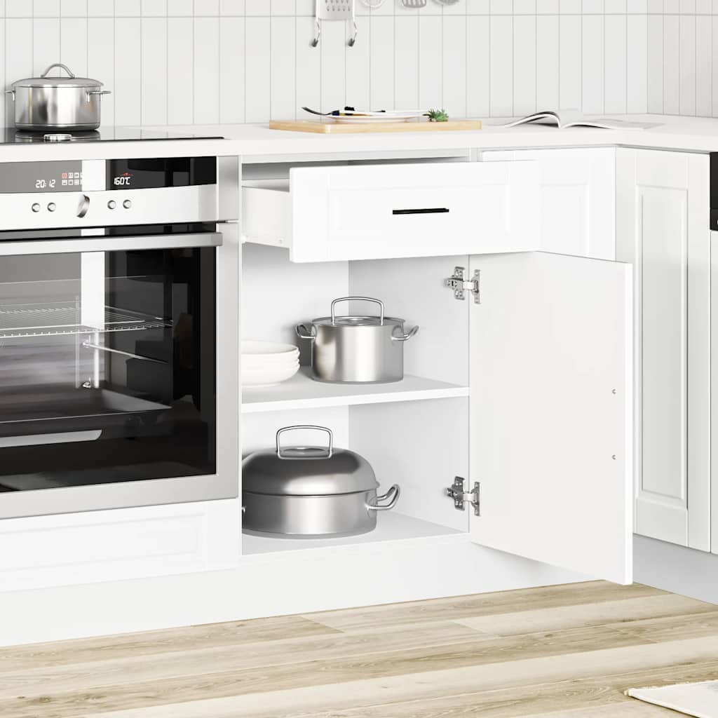 vidaXL Kitchen Base Cabinet Porto White Engineered Wood
