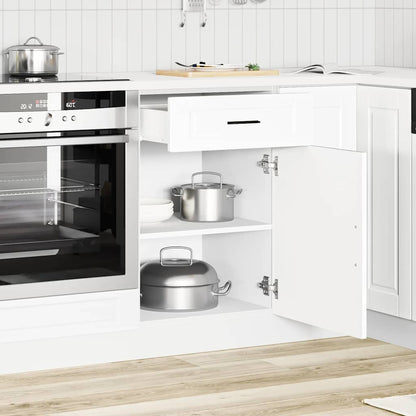 vidaXL Kitchen Base Cabinet Porto White Engineered Wood