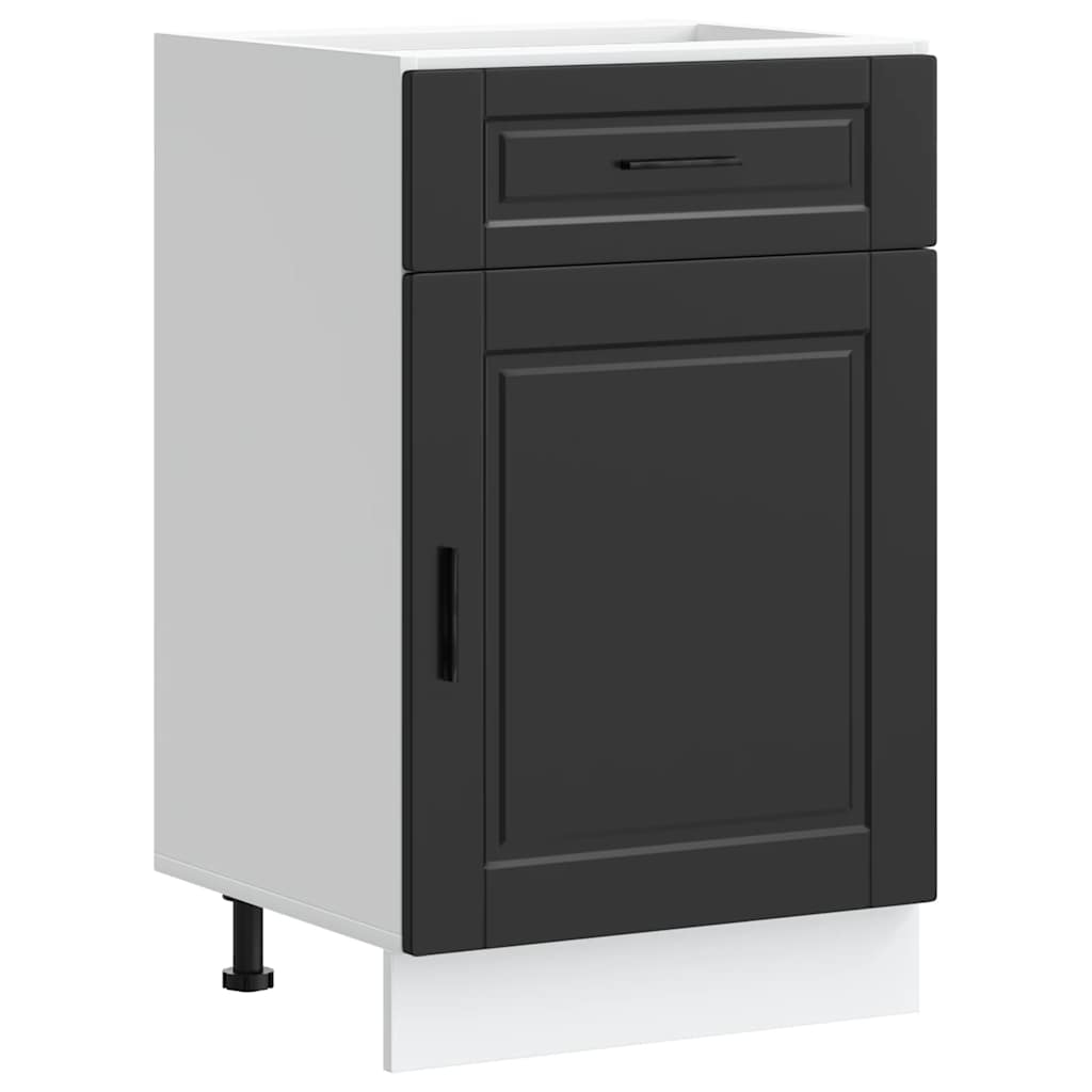 vidaXL Kitchen Base Cabinet "Porto" Black Engineered Wood