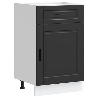 vidaXL Kitchen Base Cabinet "Porto" Black Engineered Wood