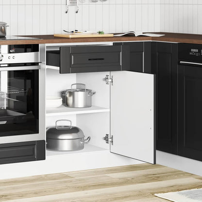 vidaXL Kitchen Base Cabinet "Porto" Black Engineered Wood