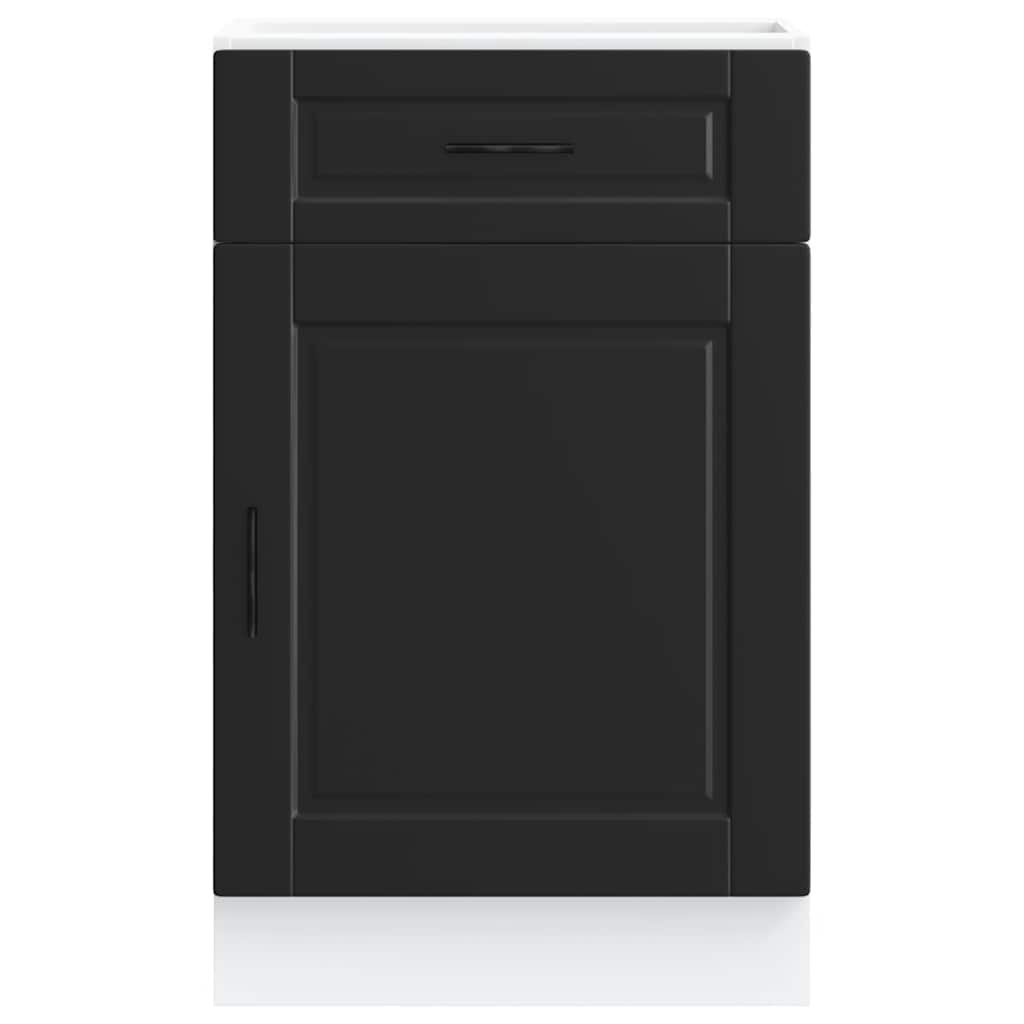 vidaXL Kitchen Base Cabinet "Porto" Black Engineered Wood