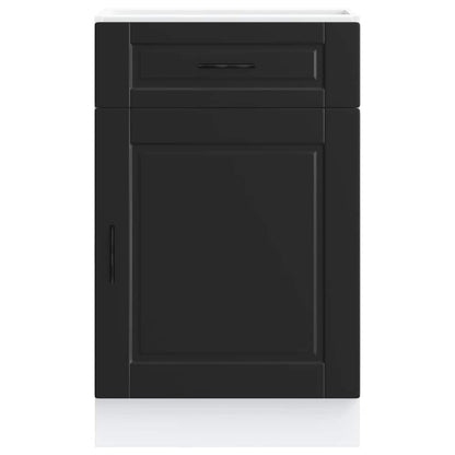 vidaXL Kitchen Base Cabinet "Porto" Black Engineered Wood