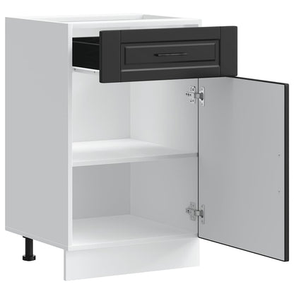 vidaXL Kitchen Base Cabinet "Porto" Black Engineered Wood