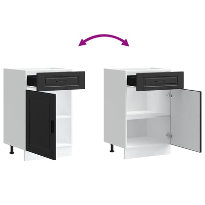 vidaXL Kitchen Base Cabinet "Porto" Black Engineered Wood