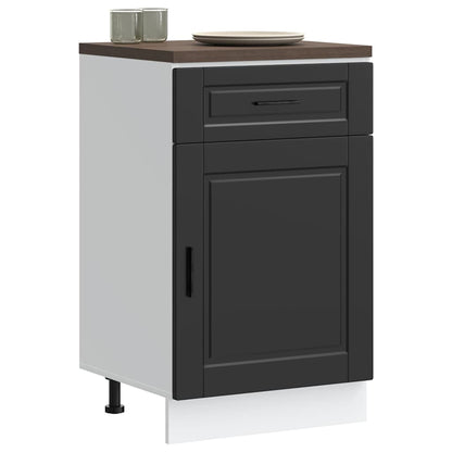 vidaXL Kitchen Base Cabinet "Porto" Black Engineered Wood