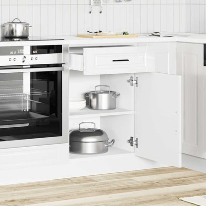 vidaXL Kitchen Base Cabinet "Porto" High Gloss White Engineered Wood