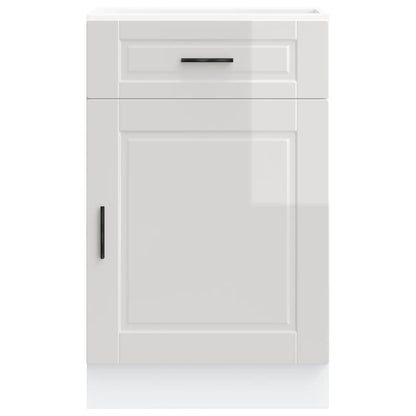 vidaXL Kitchen Base Cabinet "Porto" High Gloss White Engineered Wood