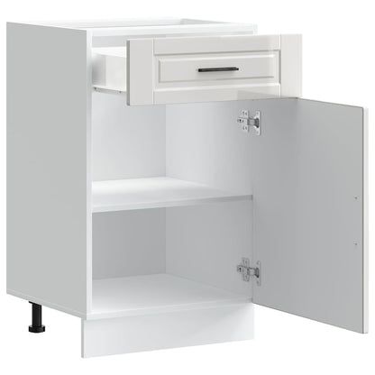 vidaXL Kitchen Base Cabinet "Porto" High Gloss White Engineered Wood