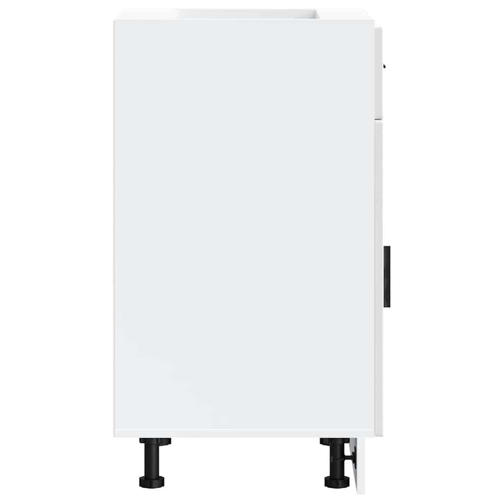 vidaXL Kitchen Base Cabinet "Porto" High Gloss White Engineered Wood