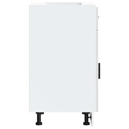 vidaXL Kitchen Base Cabinet "Porto" High Gloss White Engineered Wood