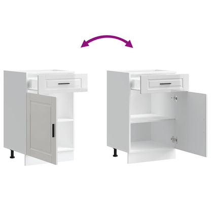 vidaXL Kitchen Base Cabinet "Porto" High Gloss White Engineered Wood