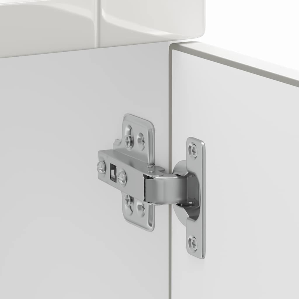 vidaXL Kitchen Base Cabinet "Porto" High Gloss White Engineered Wood