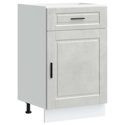 vidaXL Kitchen Base Cabinet "Porto" Concrete Grey Engineered Wood
