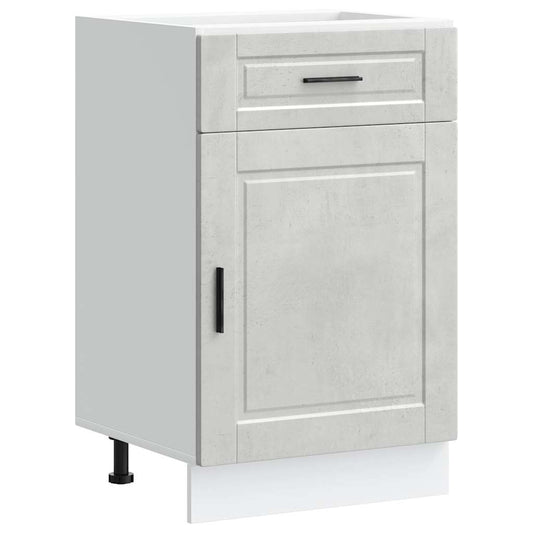 vidaXL Kitchen Base Cabinet "Porto" Concrete Grey Engineered Wood