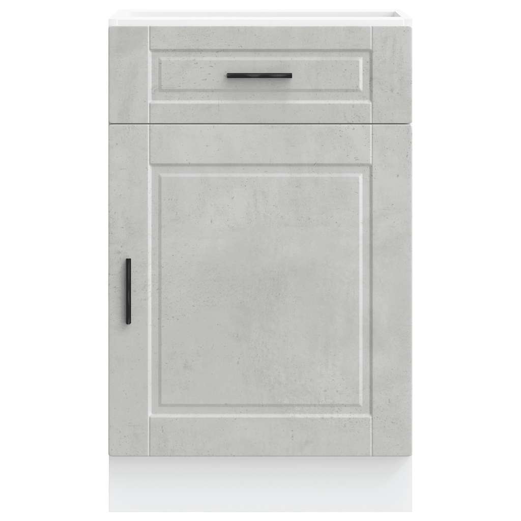 vidaXL Kitchen Base Cabinet "Porto" Concrete Grey Engineered Wood