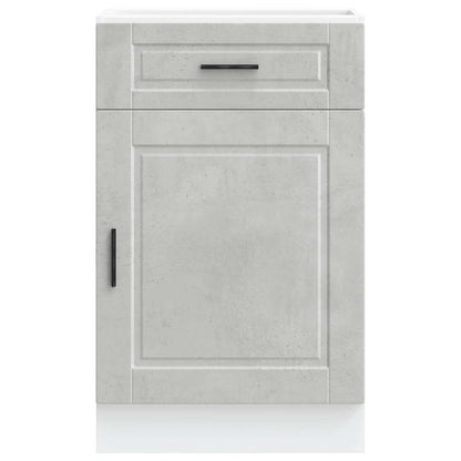 vidaXL Kitchen Base Cabinet "Porto" Concrete Grey Engineered Wood