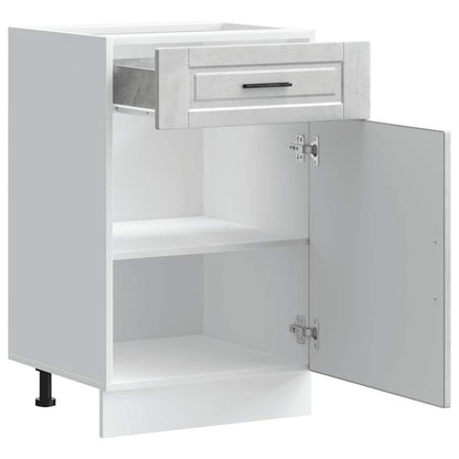 vidaXL Kitchen Base Cabinet "Porto" Concrete Grey Engineered Wood