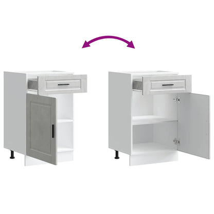 vidaXL Kitchen Base Cabinet "Porto" Concrete Grey Engineered Wood