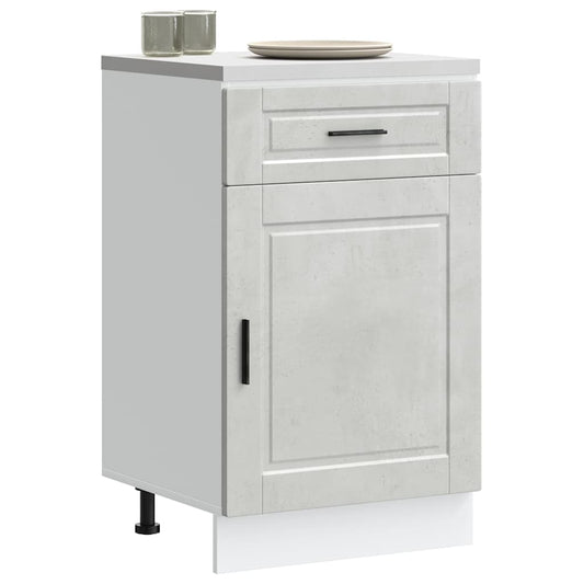 vidaXL Kitchen Base Cabinet "Porto" Concrete Grey Engineered Wood