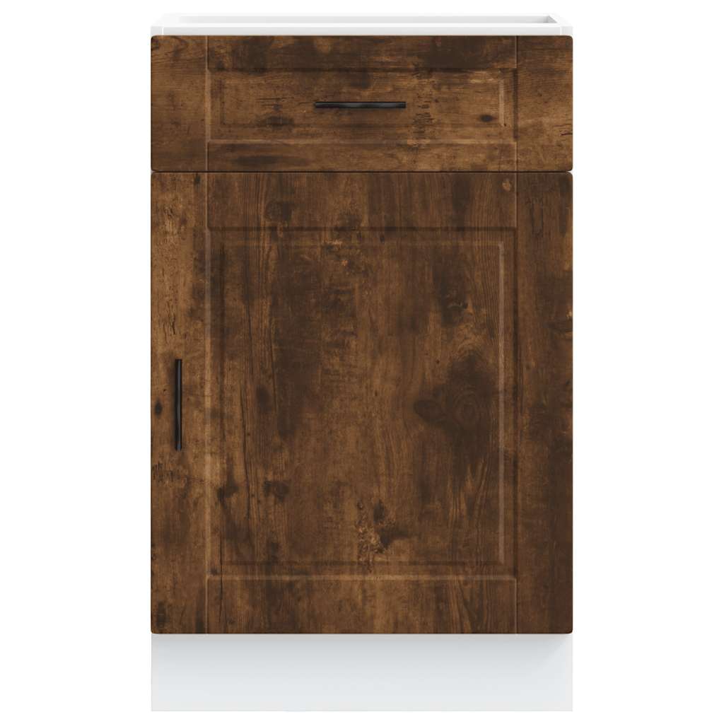 vidaXL Kitchen Base Cabinet "Porto" Smoked Oak Engineered Wood