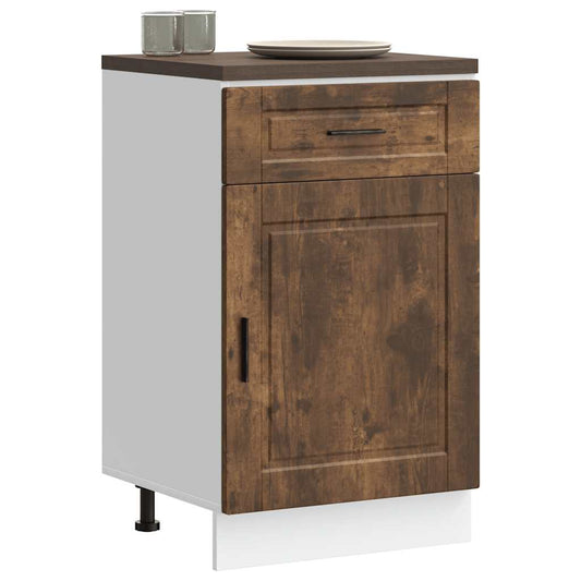 vidaXL Kitchen Base Cabinet "Porto" Smoked Oak Engineered Wood
