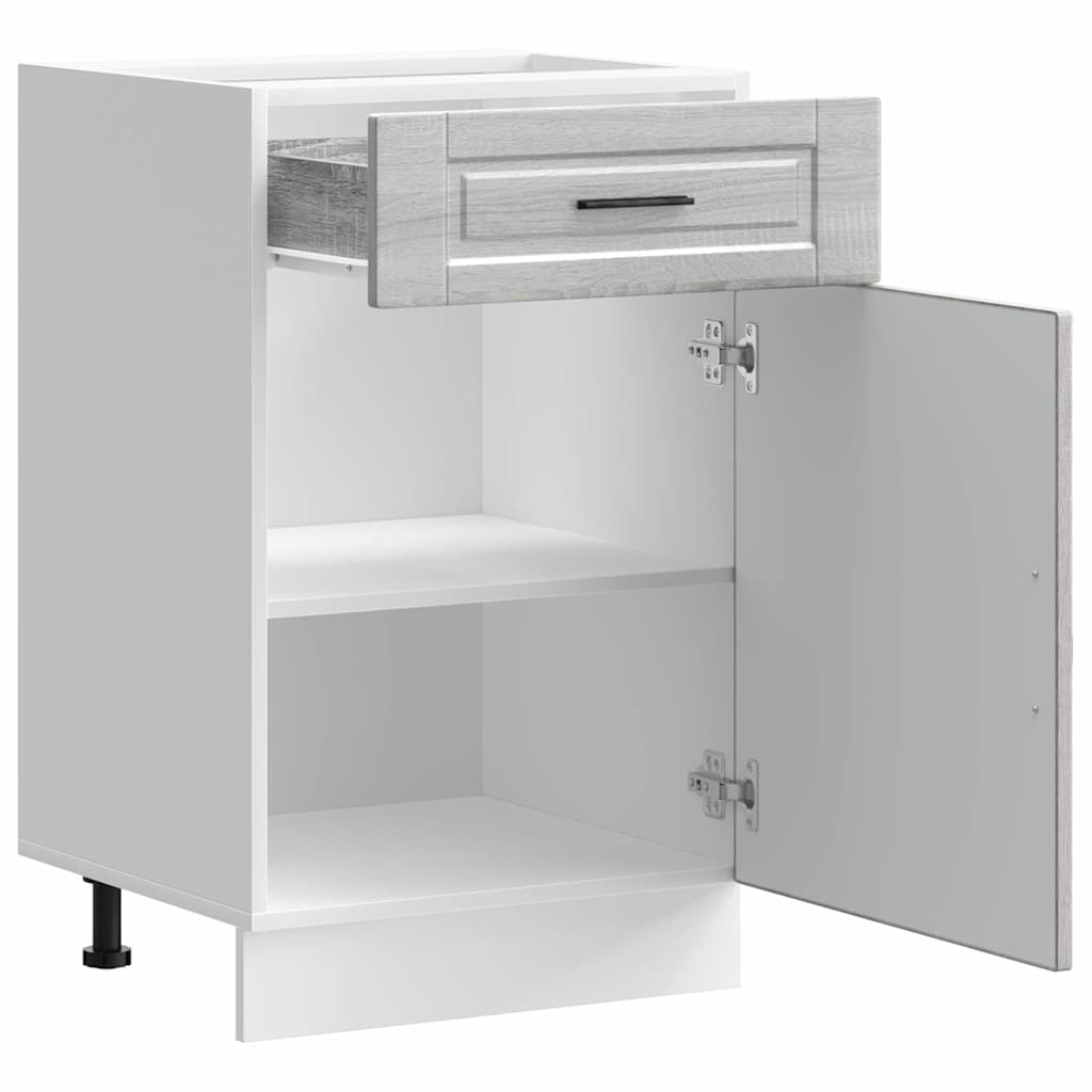 vidaXL Kitchen Base Cabinet Porto Grey Sonoma Engineered Wood