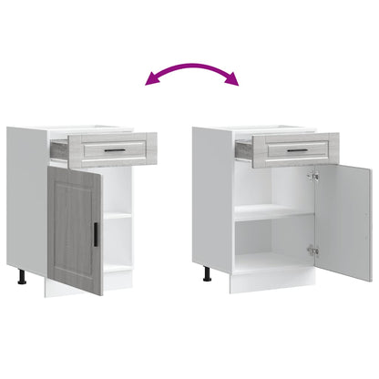 vidaXL Kitchen Base Cabinet Porto Grey Sonoma Engineered Wood
