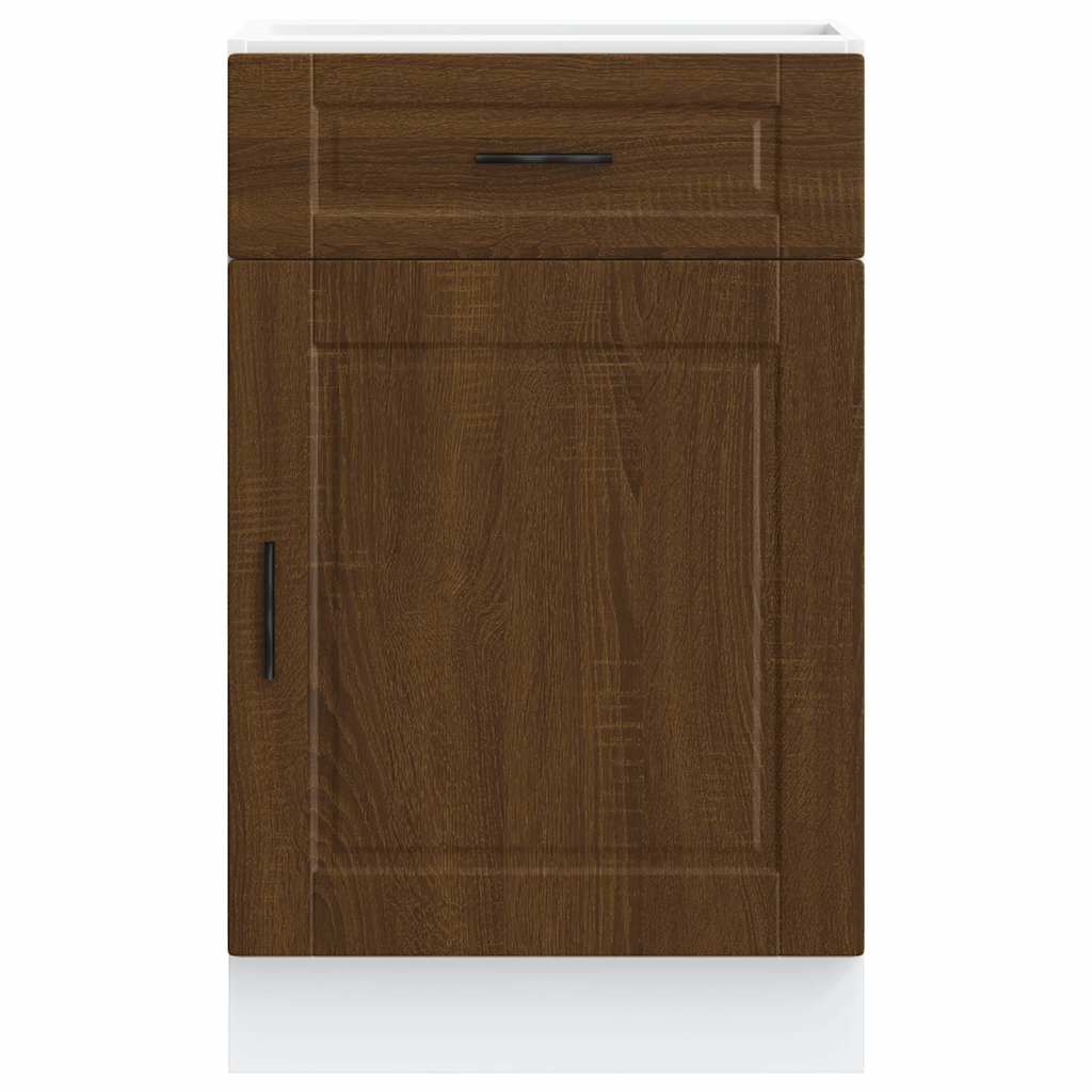 vidaXL Kitchen Base Cabinet "Porto" Brown Oak Engineered Wood