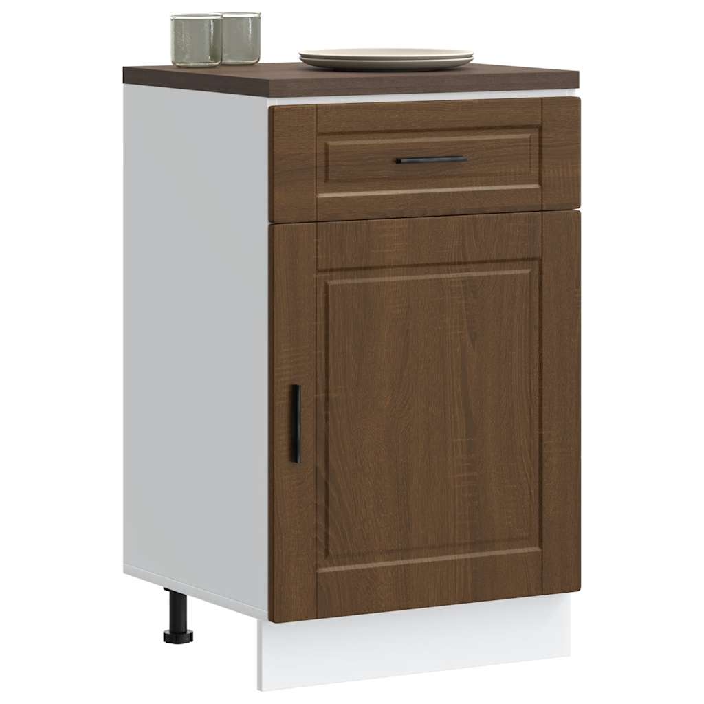 vidaXL Kitchen Base Cabinet "Porto" Brown Oak Engineered Wood