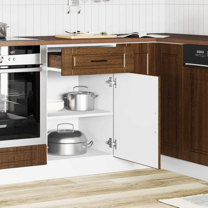 vidaXL Kitchen Base Cabinet "Porto" Brown Oak Engineered Wood