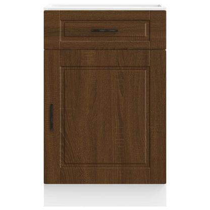 vidaXL Kitchen Base Cabinet "Porto" Brown Oak Engineered Wood