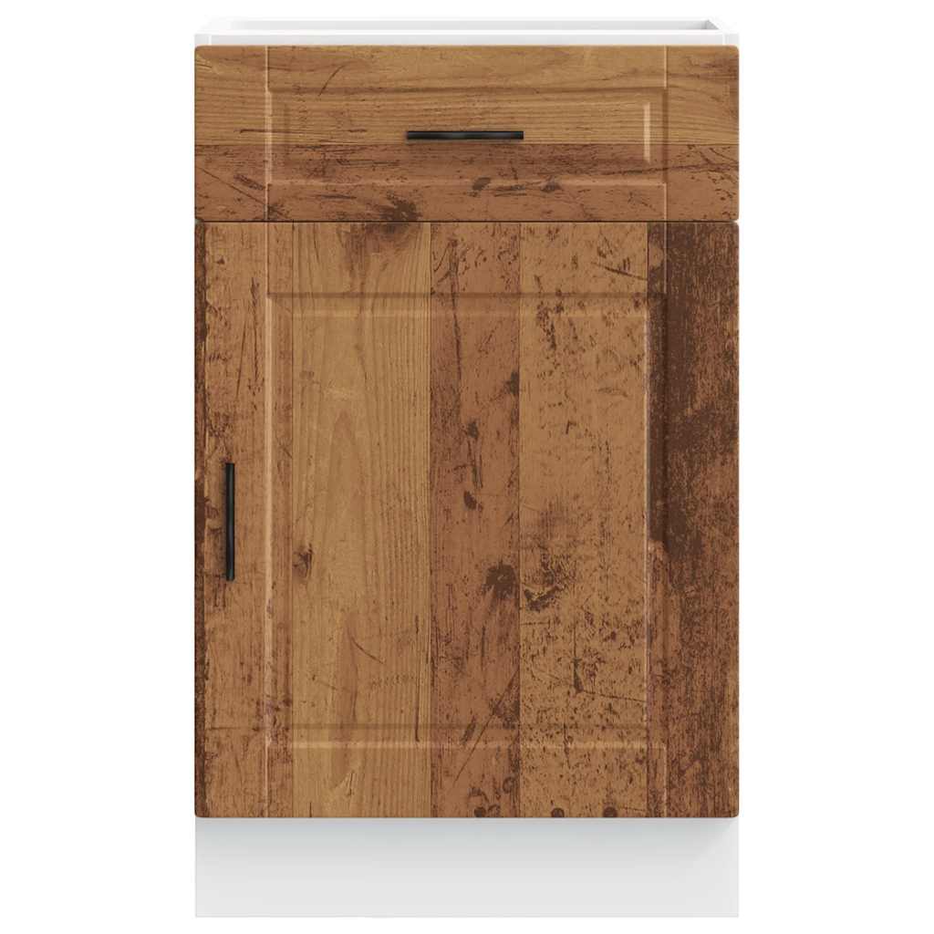 vidaXL Kitchen Base Cabinet "Porto" Old Wood Engineered Wood