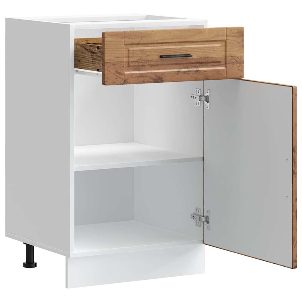 vidaXL Kitchen Base Cabinet "Porto" Old Wood Engineered Wood
