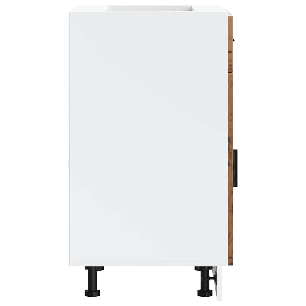 vidaXL Kitchen Base Cabinet "Porto" Old Wood Engineered Wood