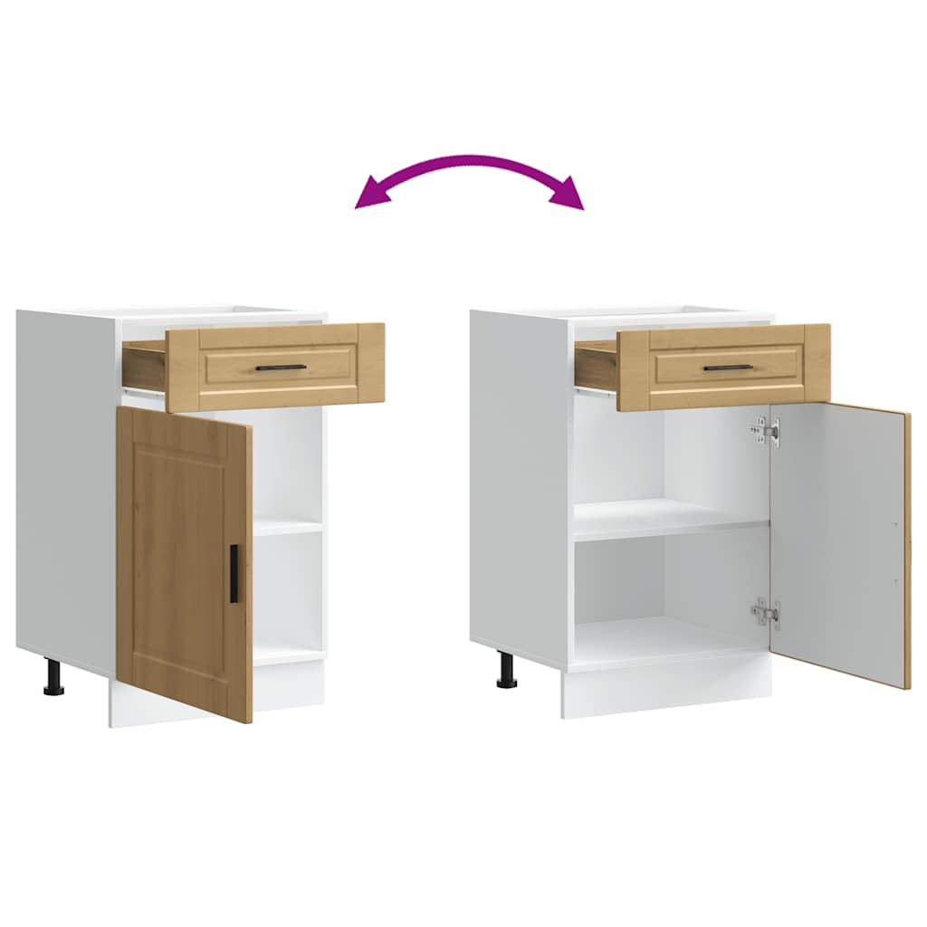 vidaXL Kitchen Base Cabinet Porto Artisan Oak Engineered Wood