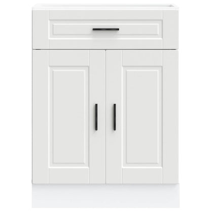 vidaXL Kitchen Base Cabinet Porto White Engineered Wood