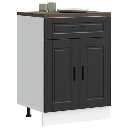 vidaXL Kitchen Base Cabinet "Porto" Black Engineered Wood
