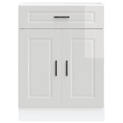 vidaXL Kitchen Base Cabinet Porto High Gloss White Engineered Wood