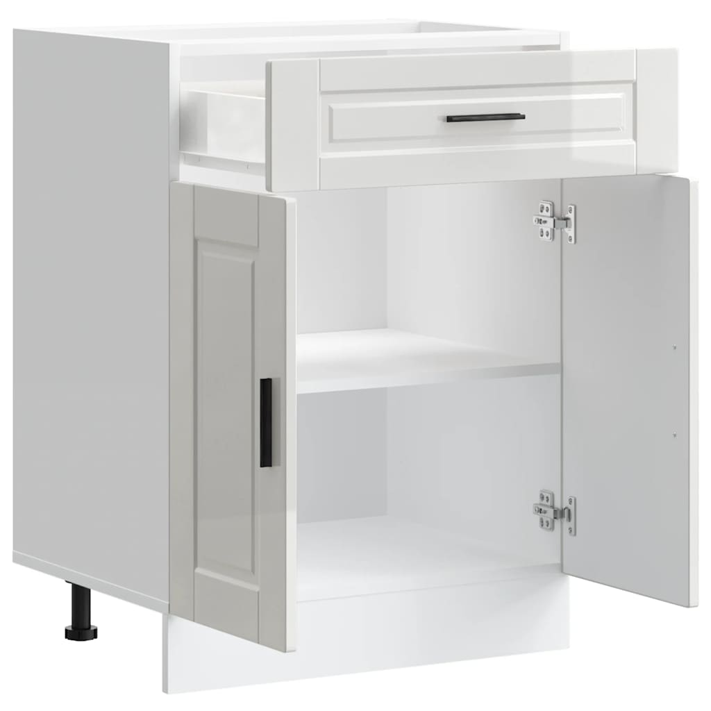 vidaXL Kitchen Base Cabinet "Porto" High Gloss White Engineered Wood