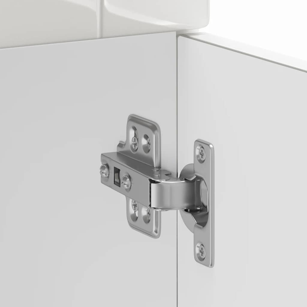 vidaXL Kitchen Base Cabinet "Porto" High Gloss White Engineered Wood