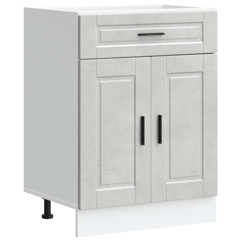 vidaXL Kitchen Base Cabinet "Porto" Concrete Grey Engineered Wood