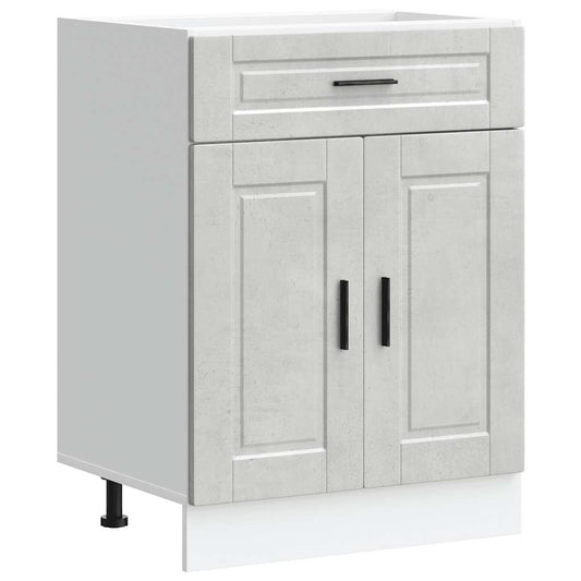 vidaXL Kitchen Base Cabinet Porto Concrete Grey Engineered Wood