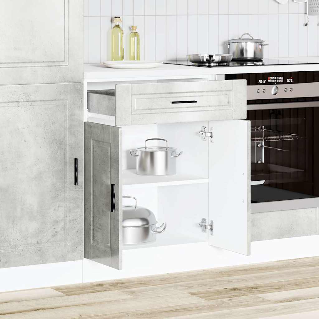 vidaXL Kitchen Base Cabinet "Porto" Concrete Grey Engineered Wood