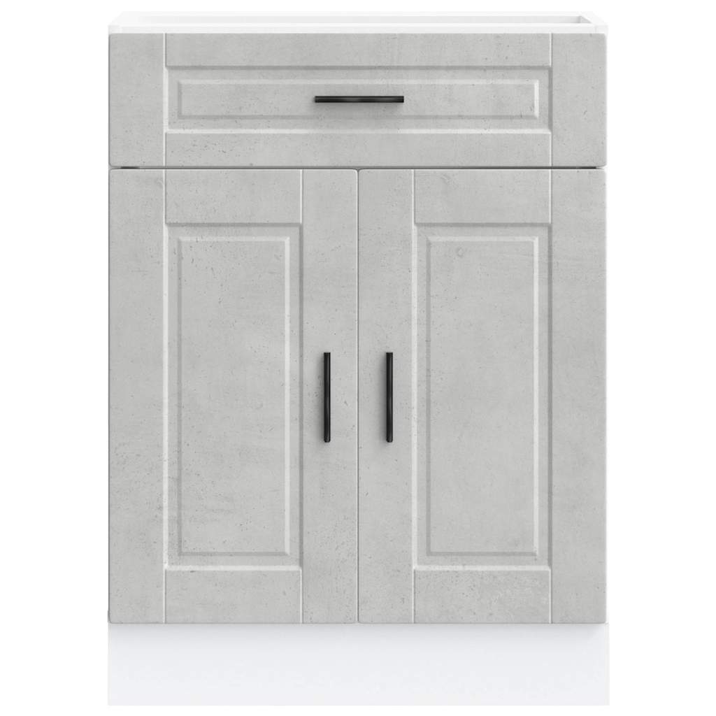 vidaXL Kitchen Base Cabinet "Porto" Concrete Grey Engineered Wood