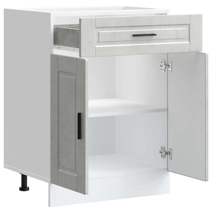 vidaXL Kitchen Base Cabinet "Porto" Concrete Grey Engineered Wood