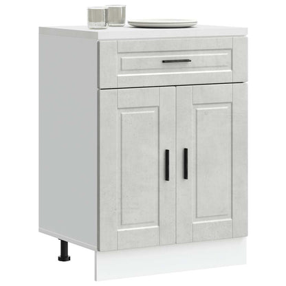 vidaXL Kitchen Base Cabinet "Porto" Concrete Grey Engineered Wood