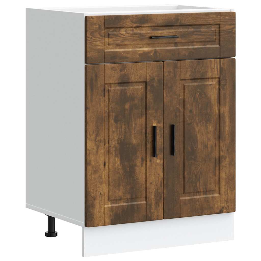 vidaXL Kitchen Base Cabinet "Porto" Smoked Oak Engineered Wood