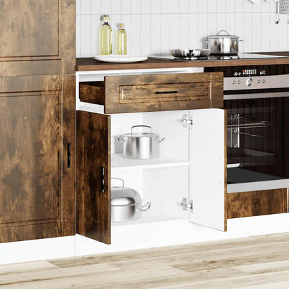 vidaXL Kitchen Base Cabinet "Porto" Smoked Oak Engineered Wood